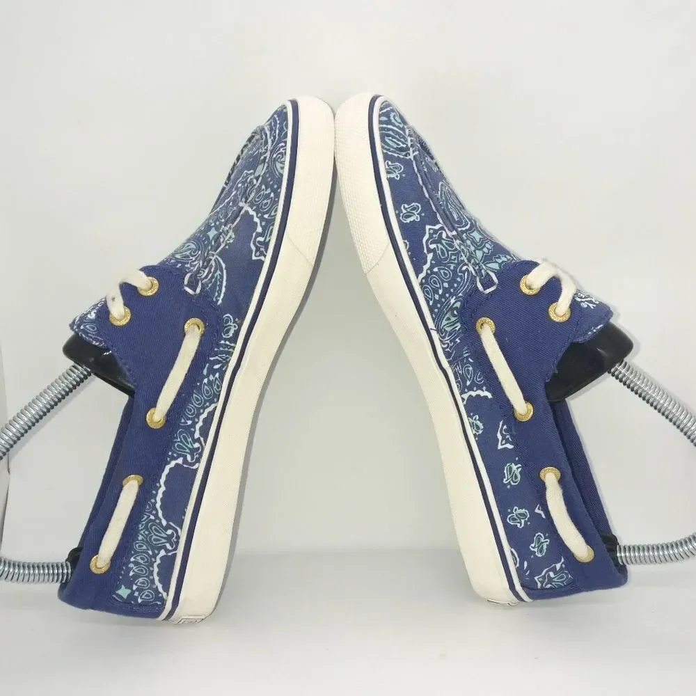 Sperry Top Sider Men's Boat Shoes Size 7 M Blue, Green,‎ White
